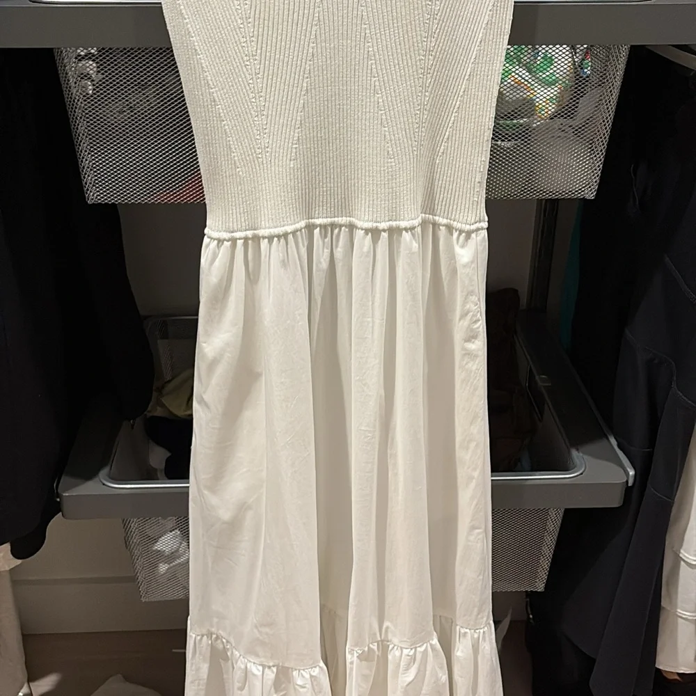 Elan Ivory V-Neck Knit Dress - Picture 2 of 2